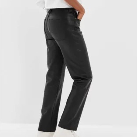 AE Stretch Vegan Leather '90s Straight Pant - Picture 2 of 4